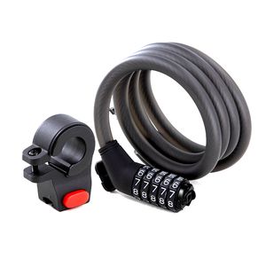 Ninebot Cable Locks with Digit Combination Code Scooter Bicycle Lock Numbers Black