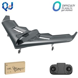 QJ RC Foam Aircraft B2 Plan 2 4G LED Radio Control Glider Remote Fighter Airplane Boys Toys for Child 220713