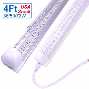 Industrial LED Shop Light 4Ft 4 Feet , 36 50 72 Watt 4 Foot Tube Lamp , 48 Inch Linkable Bulbs for Garage, Warehouse, 4' Cooler Lights Integrated Direct Wired OEMLED