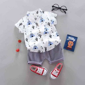 Roupas de traje infantil de verão conjuntos de roupas infantis meninos e meninas camisa de manga curta e calças 2 peças conjuntos de roupas G220509