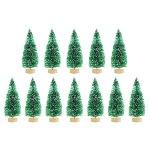 12st Mini Christmas Tree Pine Diy Decorations for Home Table Navidad Xmas Ornaments Year Decor Kids Gift Y201020