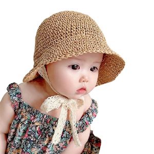 Topi Bayi Musim Panas Jerami Perempuan Panama Anakanak Pita Pantai BERENDA -läge Dan Putri Anak 220611