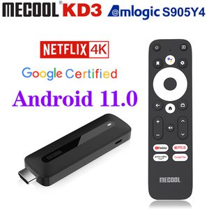 Mecool KD3 Netflix TV Stick Amlogic S905Y4 TV Box Android 11 2 GB 8 GB Supporto vocale certificato Google AV1 5G Wifi BT5.0 Dongle TV