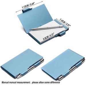 Aluminum Notes Portable Journal Paper Executive Notebook Hardcover Stylish Metal Small Notebooks Office Daily Memo Business Gift VTMTL0014