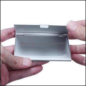 Business Card Files Desk Accessories Office School Supplies Industrial Sier Pocket Name Credit Id Holder Metal Aluminum Box Er Case Wholes