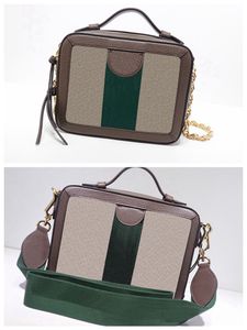 Ophidia Комбинированная холст цепная сумка для плеча сумочка сумочка с кроссовым дизайнером модая женщина классический рисунок ретро повседневной леди -мессенджер Сумка винтаж