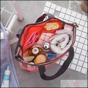 収納バッグホーム組織ハウスキーガーデンバッグMticolor Ladies Travel Shop Classic Handbag Mesh Beach水泳洗浄夏のクールなリフレ