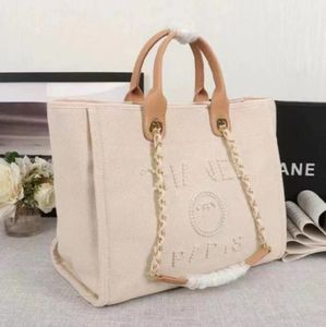 Designer Evening Påsar Luxury Tote Handväska Pearl Brandch Letter CC Womens Canvas Handväska Etikett Ryggsäck Kvinnor Beach Handväskor Purse Damer Small Ryggsäckar DL54