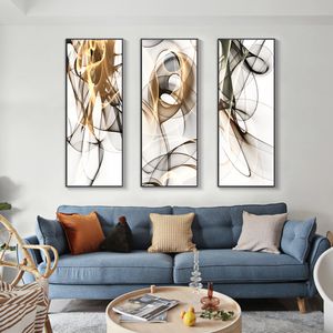 Pintura de arte abstrata moderna em pôsteres de tela e imagem de pintura de arte de parede simples nórdica para decoração de casa sem quadro