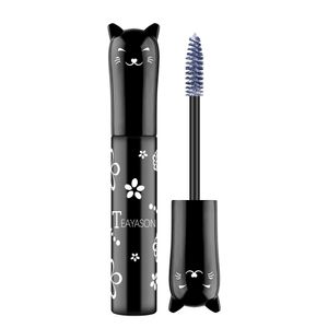 Blaue Mascara, farbig, wasserfest, natürlich, hypoallergen, Maskara, voluminös, verlängernd, kräuselnd, definierend, waschbar, klassisches, alltägliches Make-up in Weiß, Lila, Braun