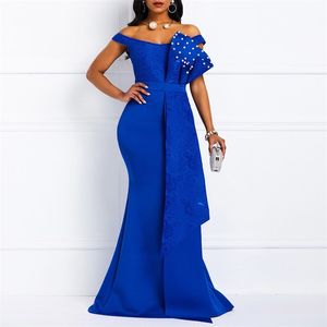 MD Bodycon Sexy Women Dress Elegant African Ladies Mermaid Beaded Lace Wedding Evening Party Maxi Dresses 2021 New Year Clothes 210302