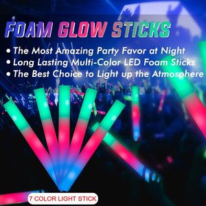 Party Decoration 10/20pcs Colorful Sponge Light Stick Event Night Foam Flash Concert Glow Birthday Wedding SuppliesParty