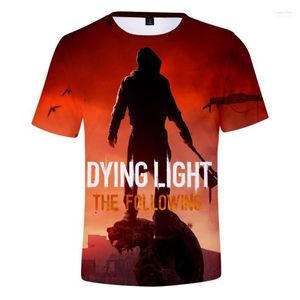 Camisetas masculinas Luz morrendo 2 3d impressão primavera verão masculino masculino de rua de rua