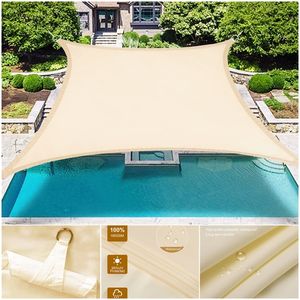 SunShelter Waterproof SunShade Sail Outdoor Rectangle Shade Sail Garden Terrace Canopy Swimming Yard Sail Beach Car Awning 220606