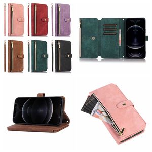 Leather Wallet Cases For Samsung S23 S22 Ultra Plus S21 FE Note 20 A13 A32 A52 A53 A22 A72 Holder Credit ID Card Slot Flip Cover Three Folds Multifunctional Pouch