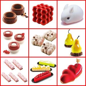 Silikolove Cake Decorating Molds Silicone Mold Cake Mold Silicon Baking Tools for Cakes Mousse Mold 3D Cake Magas Bakning Pan T200703