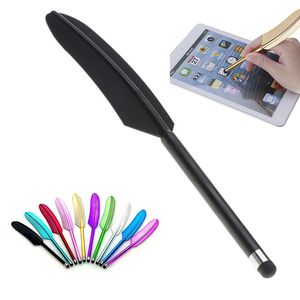 Penna stilo piuma colorata Penne touch screen universali ad alta sensibilità per iPad, iPhone, Samsung Tablet