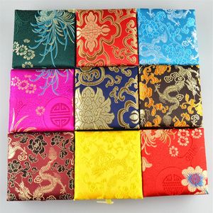 Wholesale customized jewelry boxes resale online - High grade JinHe Chinese style jewelry box silk brocade pattern necklace bracelet custom made gift pc lot278N