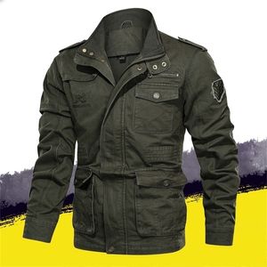 Jesienna zimowa kurtka mężczyzna kurtka wojskowa taktyczna płaszcz od ziemi męski płaszcz armii multi kupki Slim Fit Plus Size 4xl 5xl 201127
