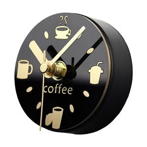 Relógios de parede Fridge Magnet Clock Padrão de café ímãs de geladeira decorativa para casa de cozinha em casa