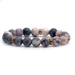 10mm natursten handgjorda strängar pärlor charm armband för kvinnor flicka bangle party club elastiska yoga smycken