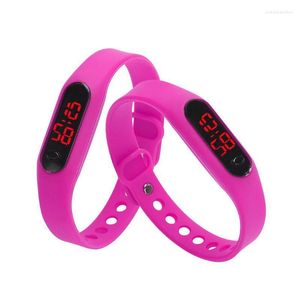 Wristwatches Sport Woman Touch Screen Watch Slim Wrist Plity Strap LED Digital Wristwatch Candy Fashion Reloj Para Dama A735