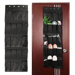 Caixas de armazenamento caixas de roupas de roupas de roupas de roupas grátis Organizador pendurado de pendura 20 grade bolsa dobrável para a porta de parede do guarda -roupa traseiro traseiro