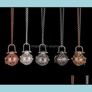 Pendant Necklaces Pendants Jewelry Aromatherapy Diffuser Essential Oils Necklace Fashion New Locket 5 Colors Ship Drop Delivery 2021 Mcfeq