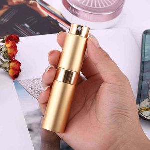 10PC 8ml Rattan PatternCanBe FilledWith Portable PerfumeBottle And Traveler Auminum Spray Atomizer Empty Bottle Box Y220428