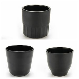 Tazza per acqua in plastica satinata nera in melamina creativa Tazze per tè e caffè per hotel in stile giapponese e coreano facili da pulire LK235