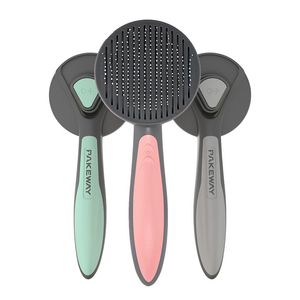 Cat Dog Grooming Brush Kitten Slicker Brush Pet Self Cleaning Shedding Brushes Massage Combs for Cats and Dogs with Short Medium Long Hair 6079 Q2