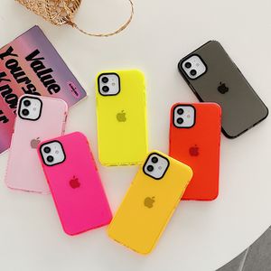 IPhone 11 Case Neon оптовых-Neon Bumper Абонепроницаемые чехлы для iPhone Pro Max Plus XR XS X SE SILICON COVER Fluor Case