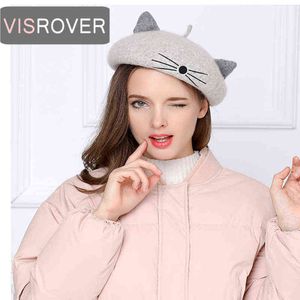 Visrover 2019 New Woman Woman Winter Boina feminina Feminina CATA CAT Cap