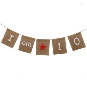 Party Decoration 1pcs 10th Birthday Banner Decorations for Girls Diy Holidays Wedding Camping och alla tillfällen