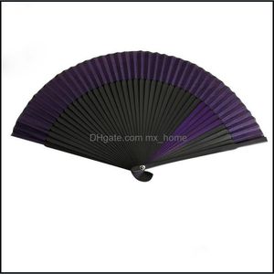 Imprezy Favor Przypisania imprezy Świąteczne ogród domowy Vintage Chinese Spun Silk Flower Printing Fan Fan Składanie rzeźbionej dostawy 2021 5gqar