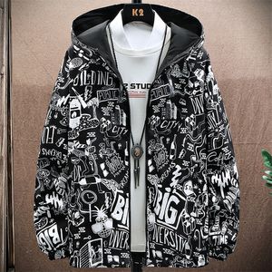 Autumn Double -sosed Wind Windbreaker Men Casual Casual Male Capuz Roupas à prova d'água de alta qualidade e tamanho 4xl 220808