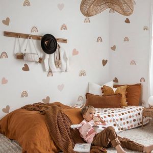 Funlife Heart Wall Decals Boho Ranbowステッカー保育園子供