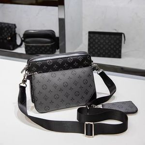 2021 Luxurys Designers Bags Мужская трехсекционная сумка-портфель с жимолостью Маленькая сумка-почтальон для наклона, подходящая для модного выбора в повседневной жизни