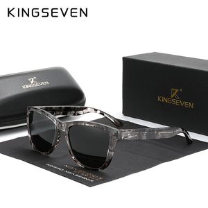 Kingseven Ultralight TR90 Leopard Print Ramka spolaryzowane okulary przeciwsłoneczne mężczyźni Modne okulary przeciwsłoneczne odcienie dla kobiet 220511