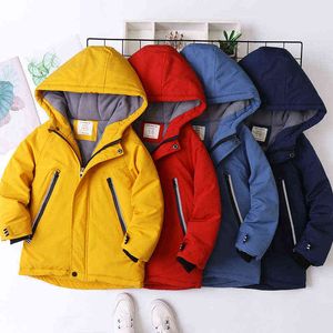Kış kalınlaşan yürümeye başlayan çocuk erkek ceket w ceket 2022 yeni moda katı büyük fermuar ceket çocuklar için çocuklar rüzgarlık ceket giysileri j220718