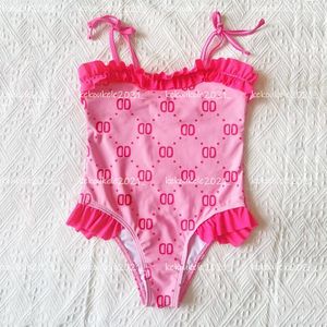 2022 Summer Kids Girls Swimsuit One-Piece Infant Baby Girl Cute Print Swimsuit Swimwear Ruffle Swimming Sexy Bikini