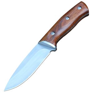 En kaliteli sabit bıçak açık mutfak bıçağı 440c bıçak ahşap kolu kamp hayatta kalma av bıçakları
