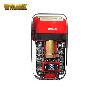 WMARK NG-988バーバーシェーパーエレクトリックシェーバービアードUSB電気レザーオイルヘッドシェービングマシンプッシュ220624