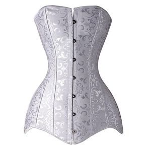 Bustiers Corsets Long Torso Corset Waist Trainer Shaper Hip Cover Bustier Steel Boned Gothic Gorset Overbust Corselet Slimming Korsecorse