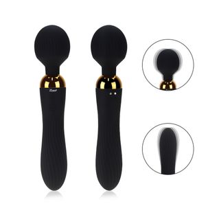 Dual-Ended-Vibratoren, G-Punkt-Klitoris-Stimulator, Multifrequenz-USB-Aufladung, großer AV-Stick, Dildo, sexy Spielzeug für Erwachsene für Frauen