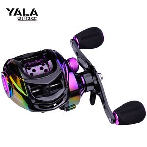 YALA Carbon Light Weight Baitcasting Fishing Reel Gear Ratio Max Drag 10KG Deep Shallow Line Spool Wheel Fishing Tool