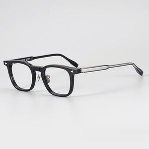 Fashion Sunglasses Frames Top Quality Acetate Vintage Transparent Full Rim Eyeglasses Men Women Square Optical Myopia Glasses Unisex OculosF