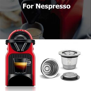 Rostfritt stål för Nespresso Coffee Filters Metal Coffee Capsule Pods For Espresso återanvändbara påfyllningsbara korgar 210326
