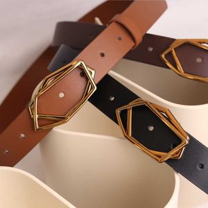 New Pin Buckle Full Grain First Layer Leather Belt Jeans Dress Women's Belts Casual Fashion Versatile Leathers Belt