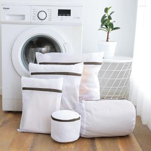 Storlek Polyester Mesh Tvättväska Tvätt nät för underkläder Sock Machine Pouch Clothes Bh Väskor Skydd